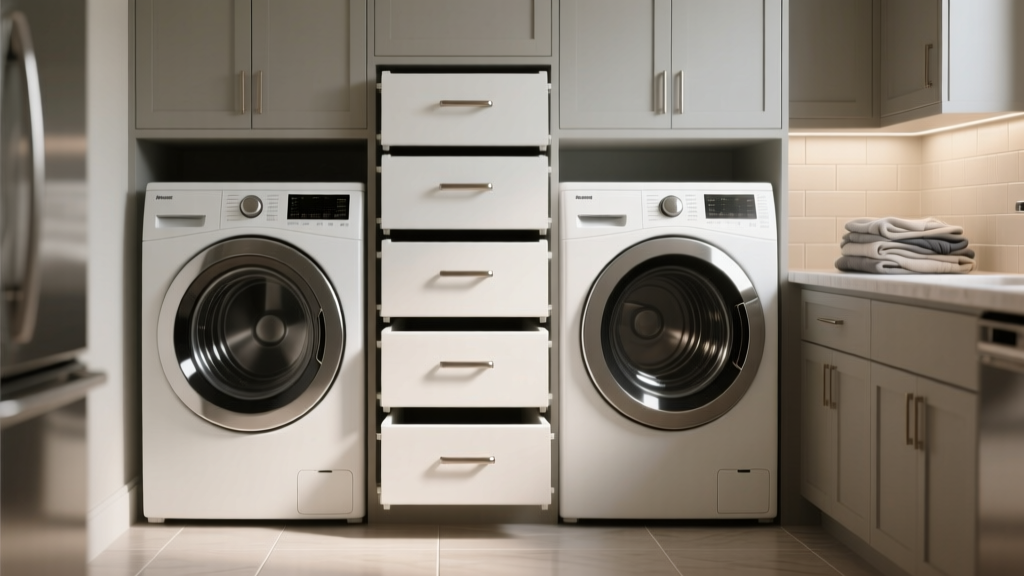 Washer-Dryer Gap Storage Units at Lowe's