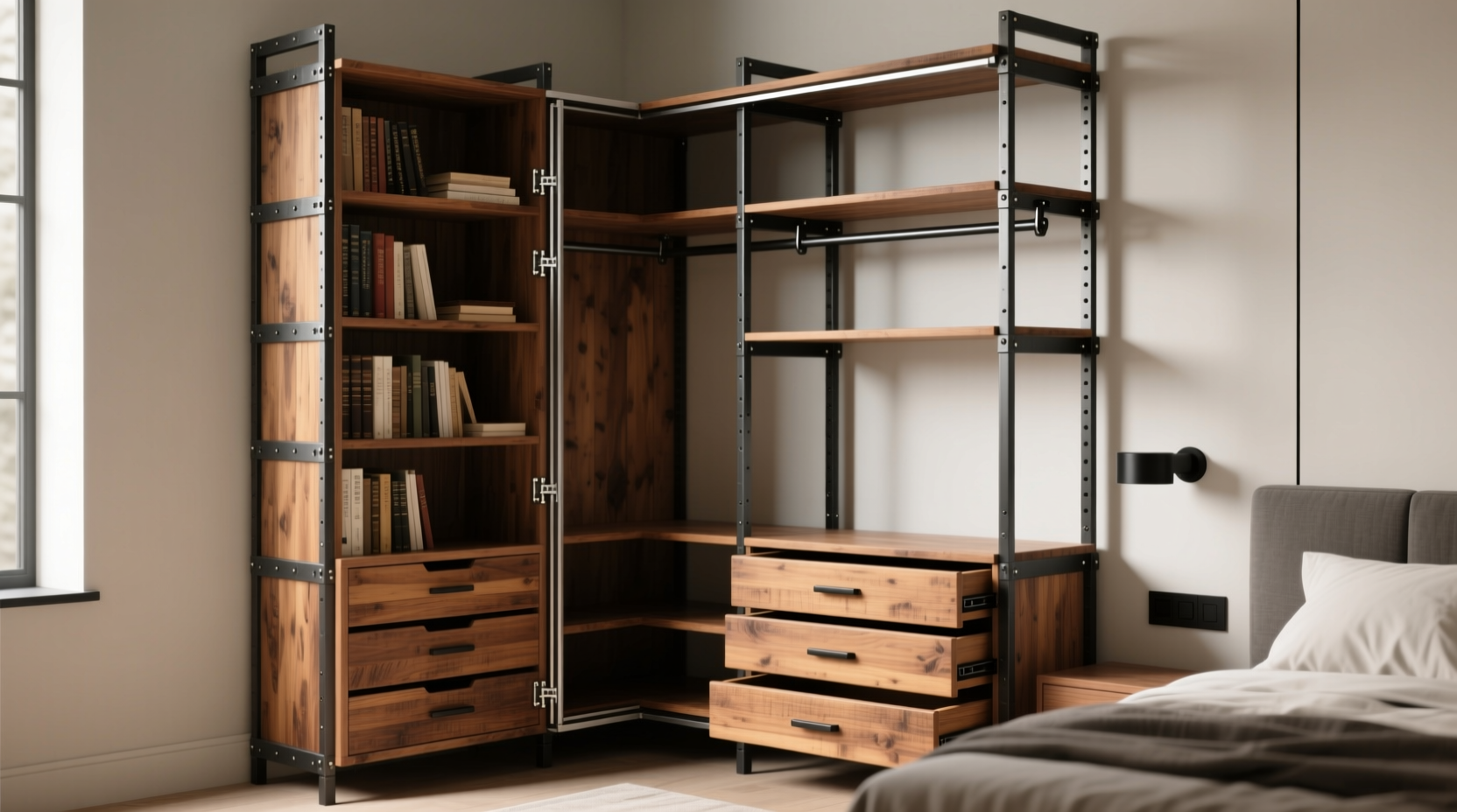 closet organization tips repurpose bookshelves without drilling