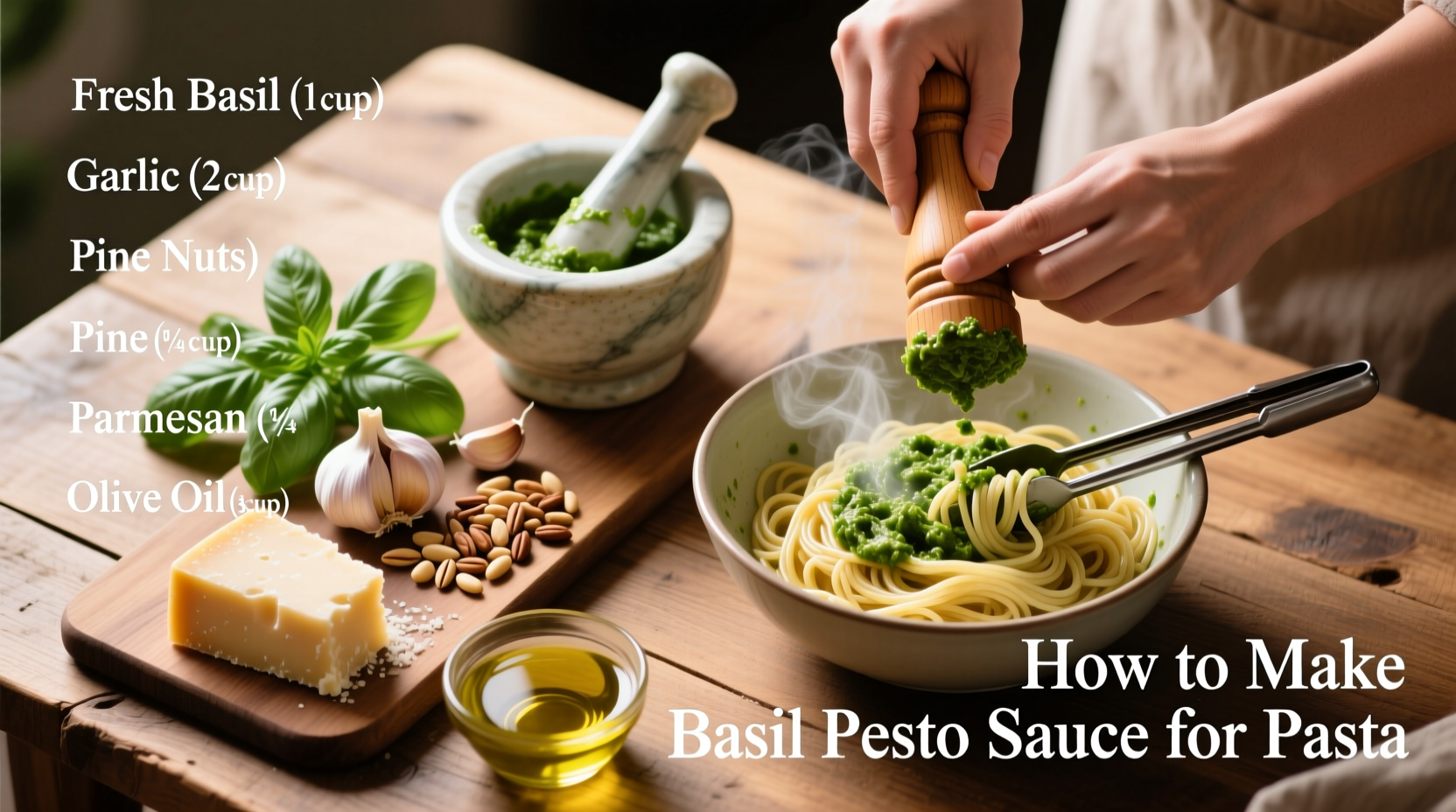 5-Minute Basil Pesto Recipe | TheHomeSprouts
