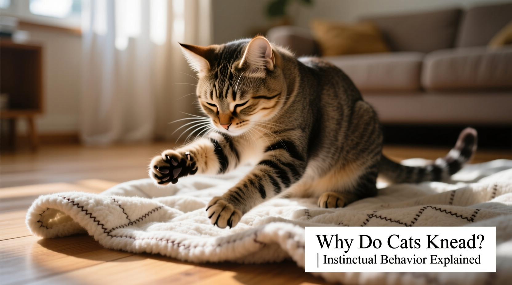 why does my cat knead blankets like a kitten behavior explained