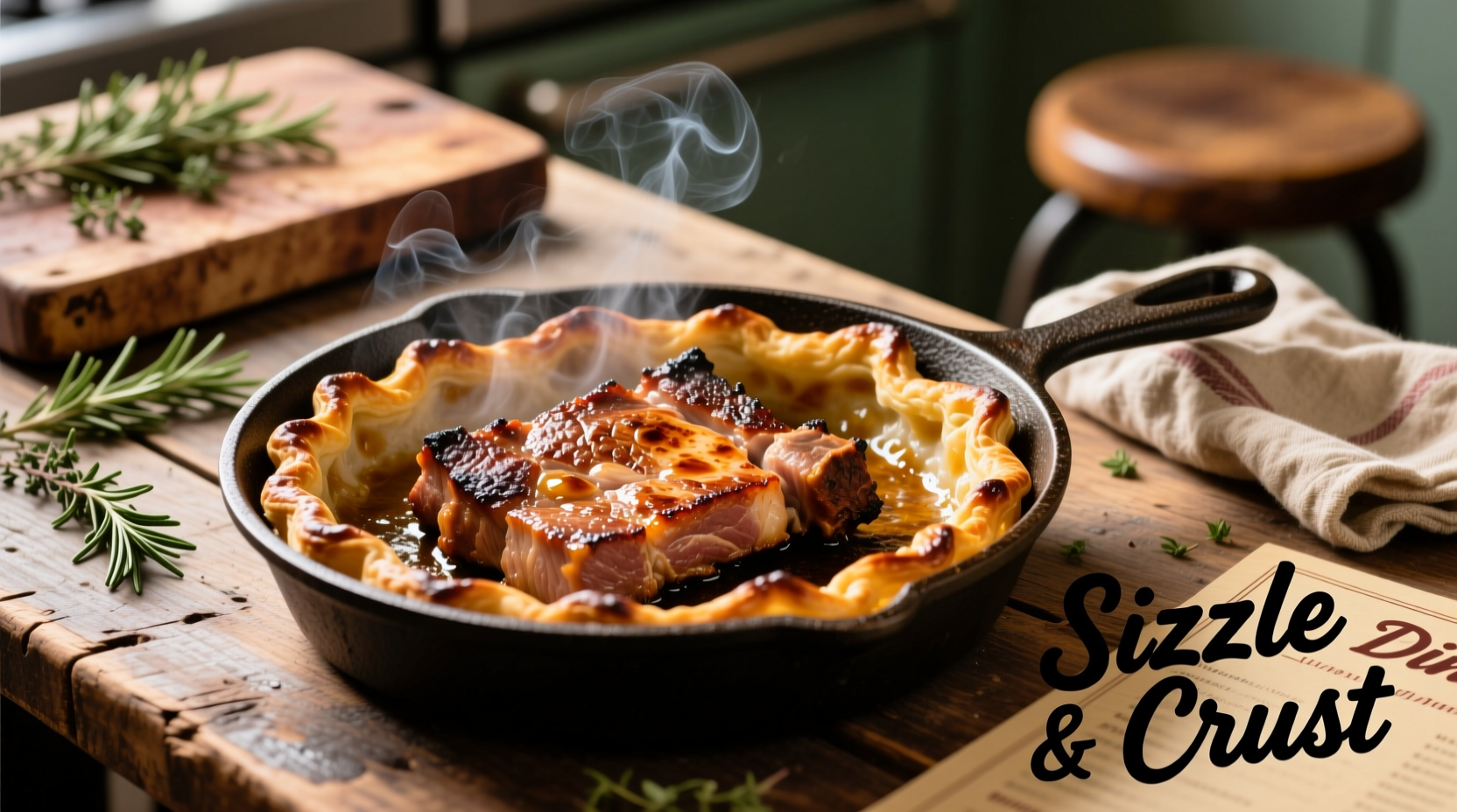 Perfectly browned ground pork in cast iron skillet