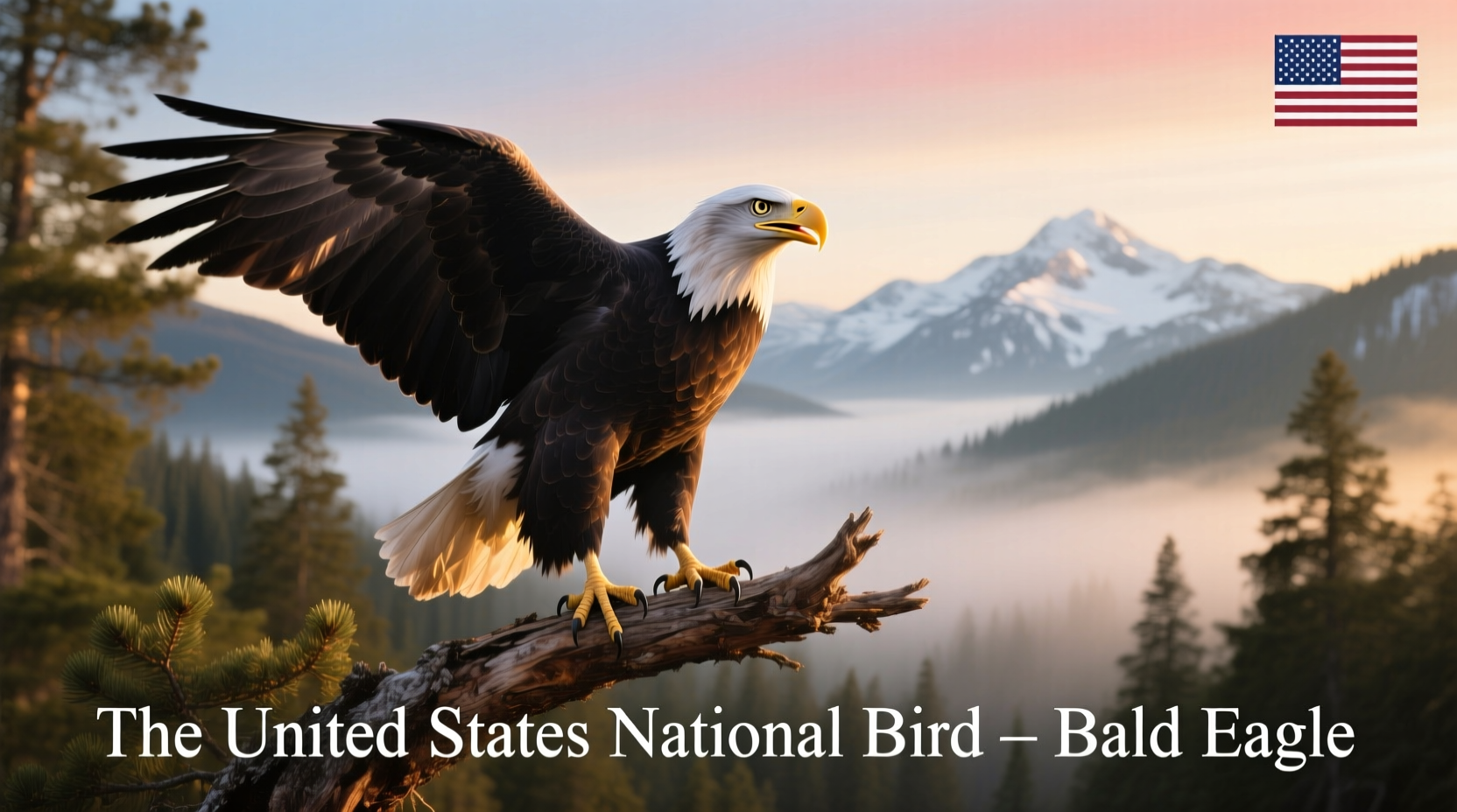 The US National Bird is the Bald Eagle