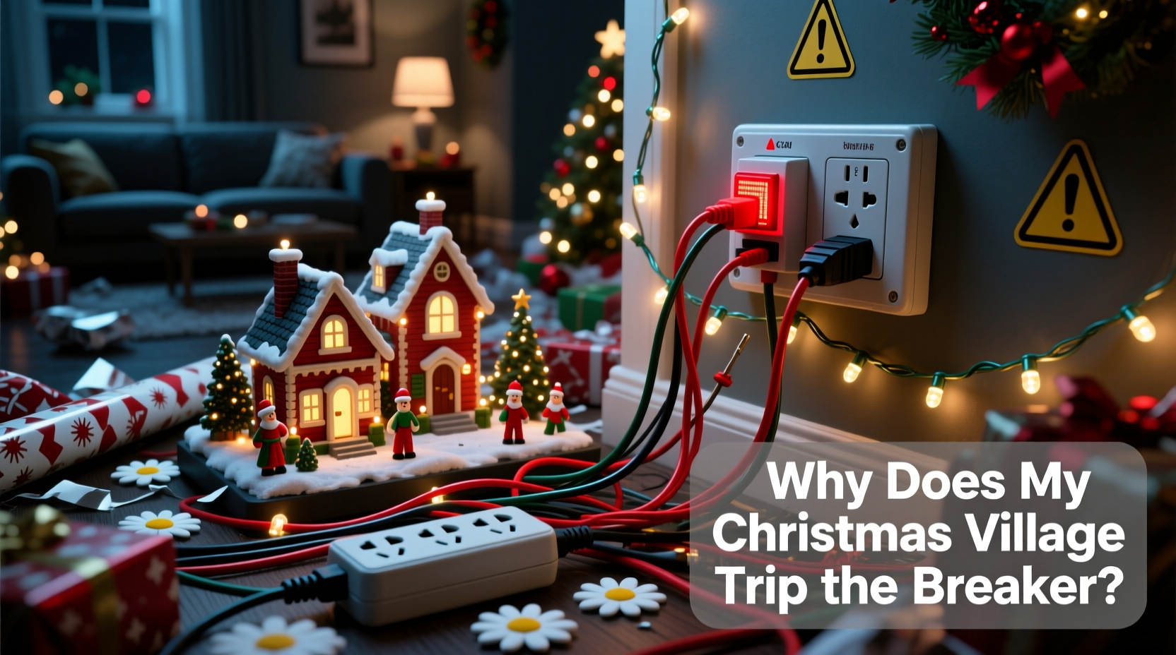 why does my christmas village setup keep tripping the circuit breaker solutions inside