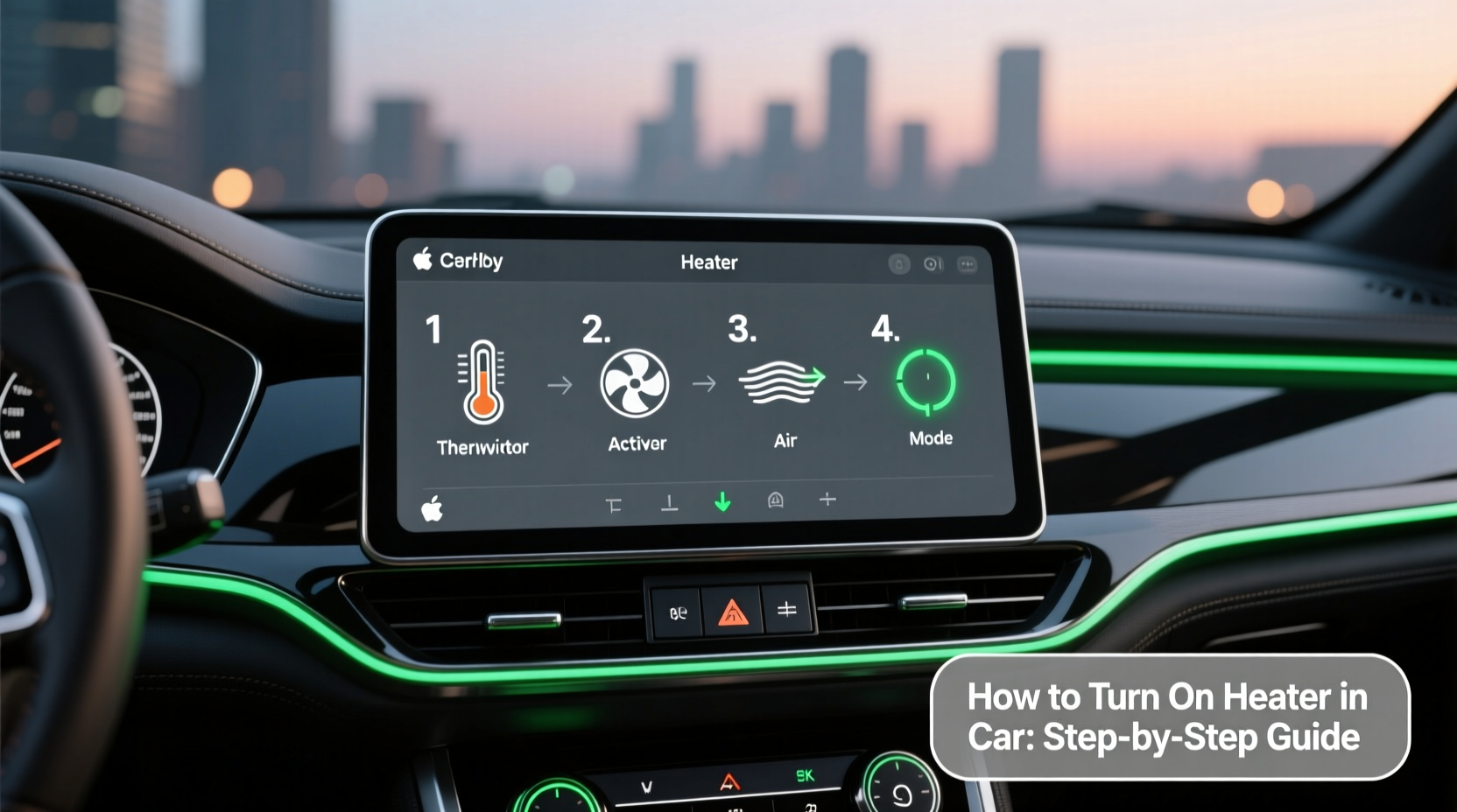 how to turn on heater in car
