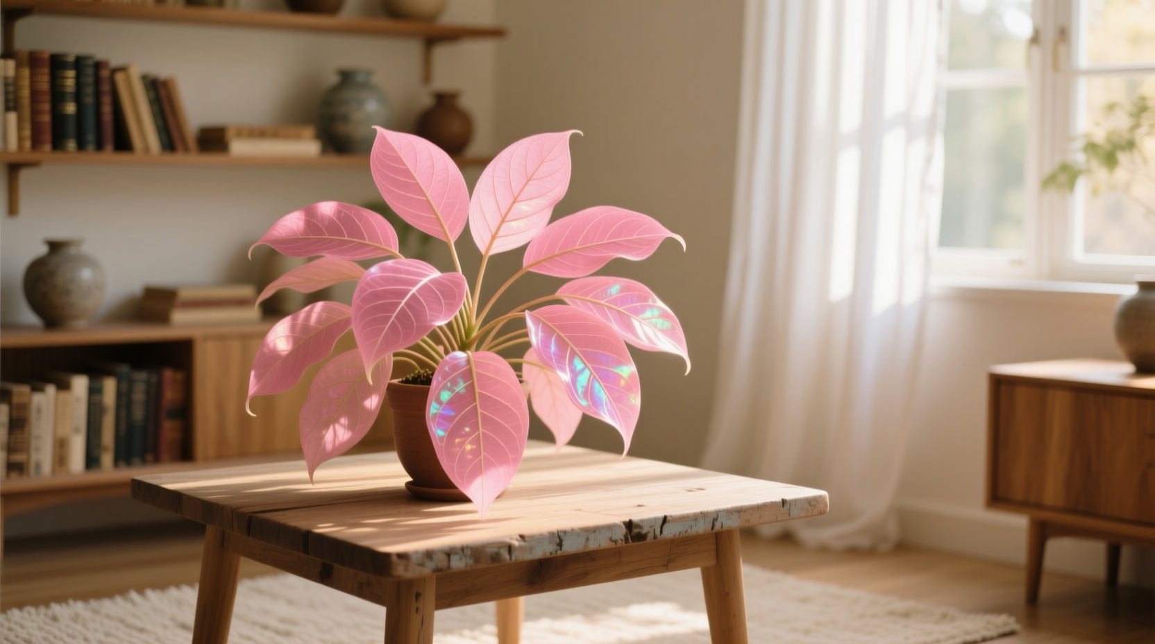 houseplant pink leaves