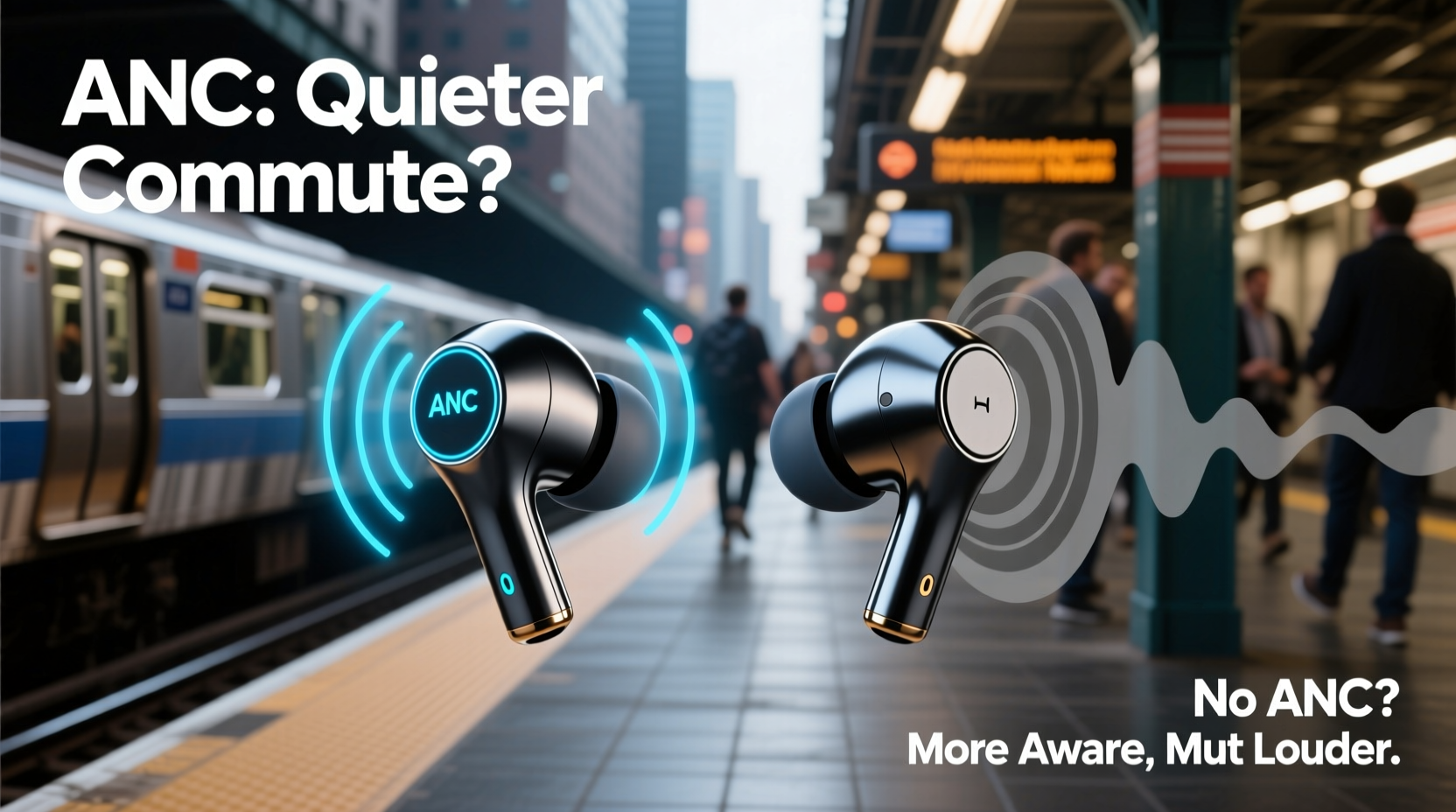 wireless earbuds with anc vs without which matters more for commuting