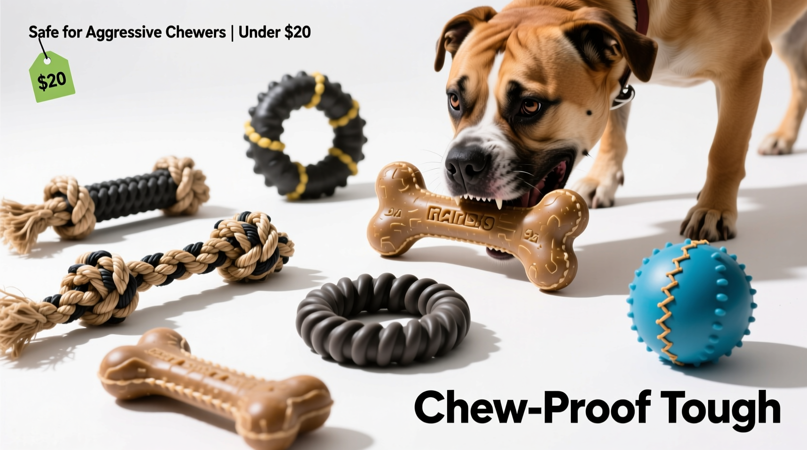 best chew proof dog toys for aggressive chewers under 20 dollars