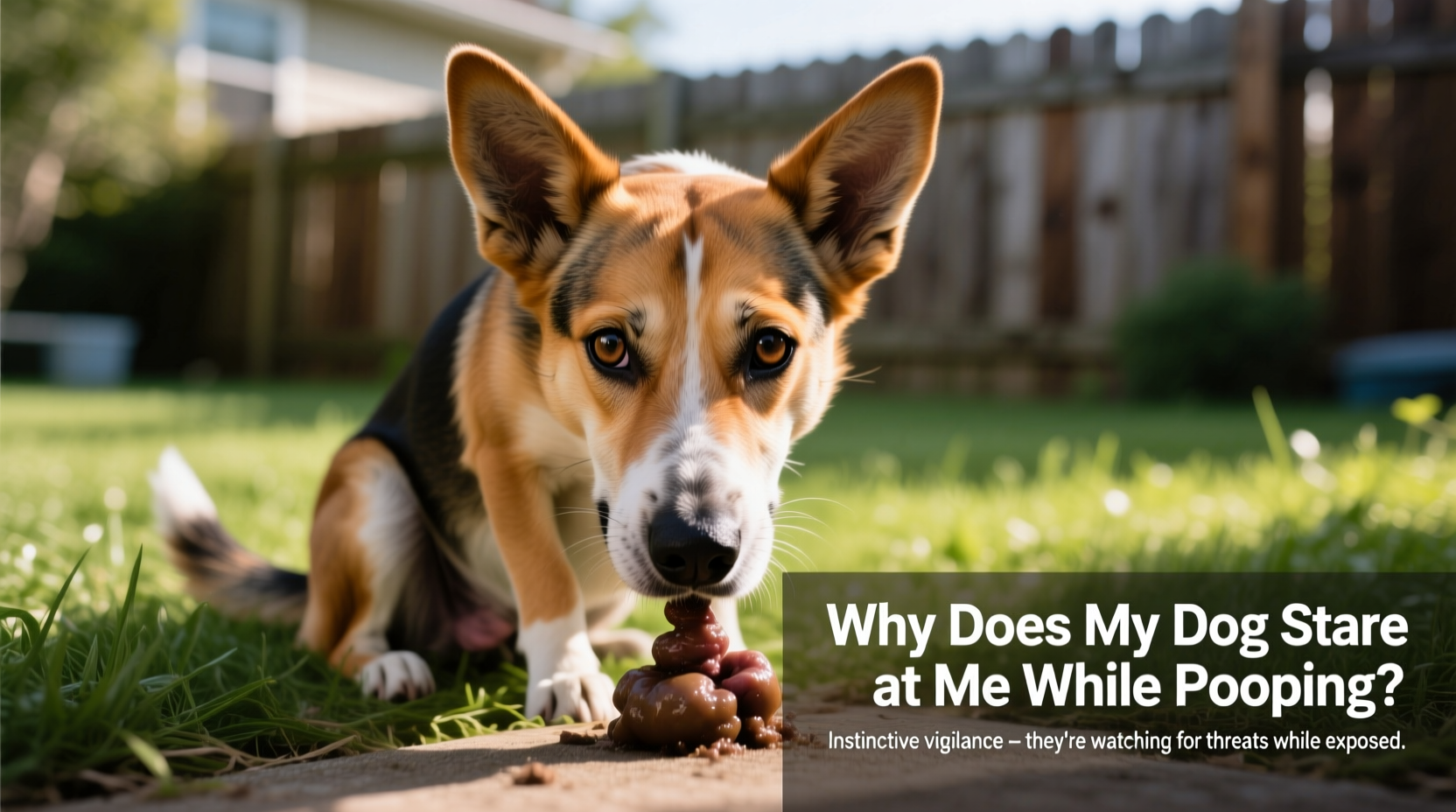 why does my dog stare at me while pooping behavior explained