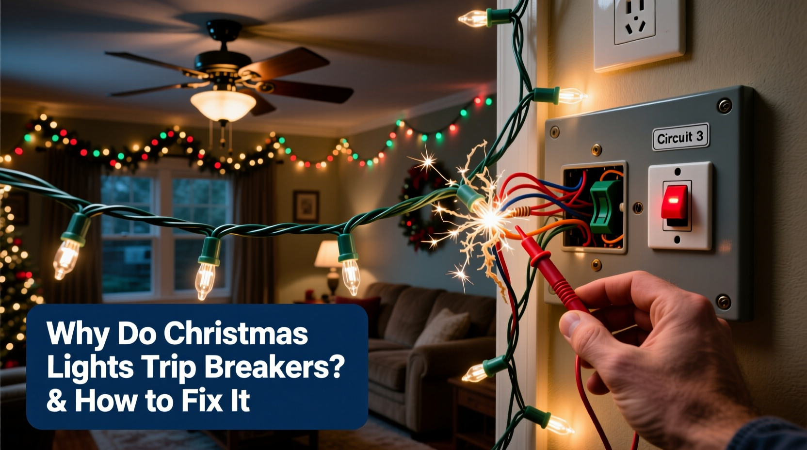 why do my christmas lights keep tripping the breaker and how to stop it
