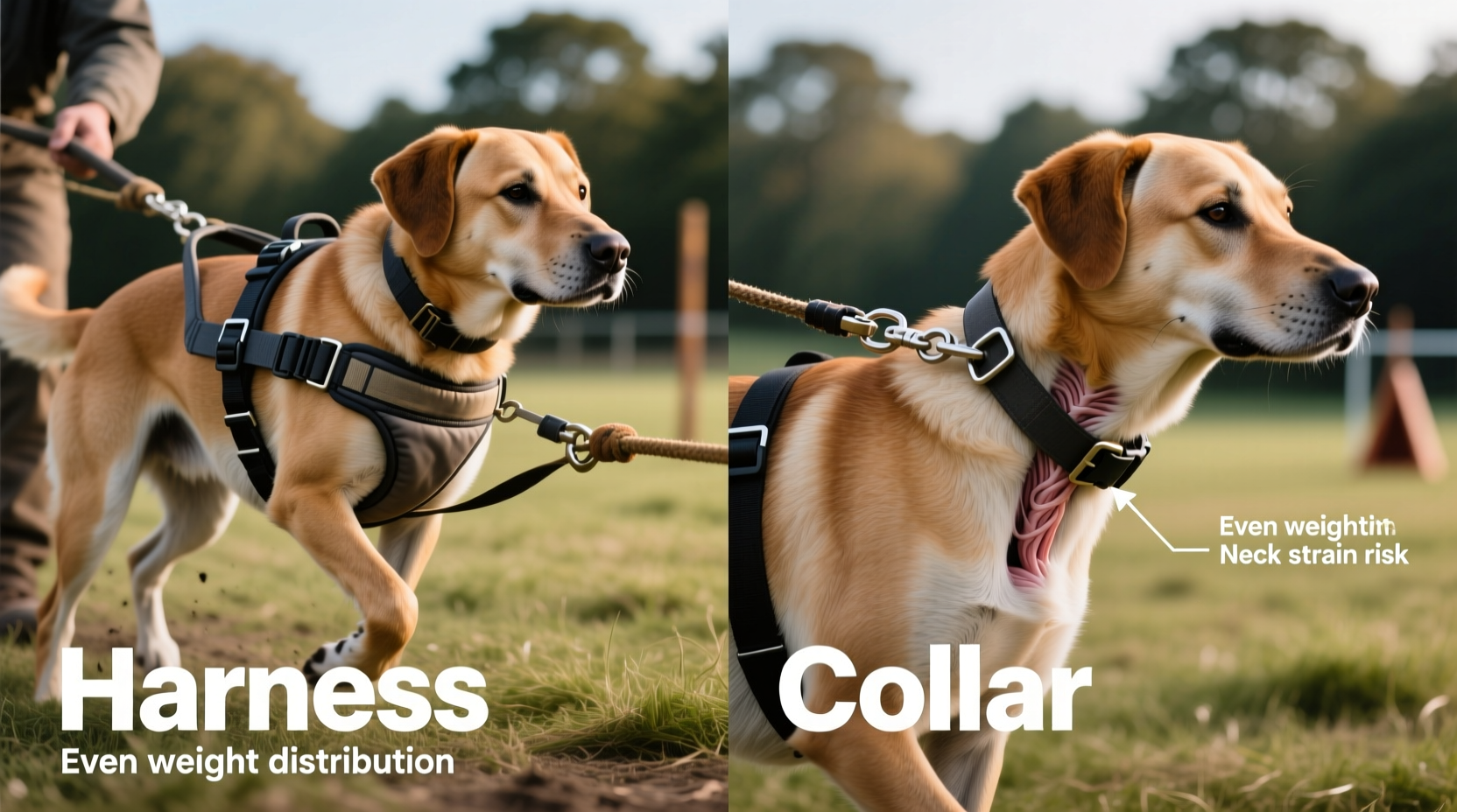 harness vs collar for pulling dogs which one actually stops the behavior safely