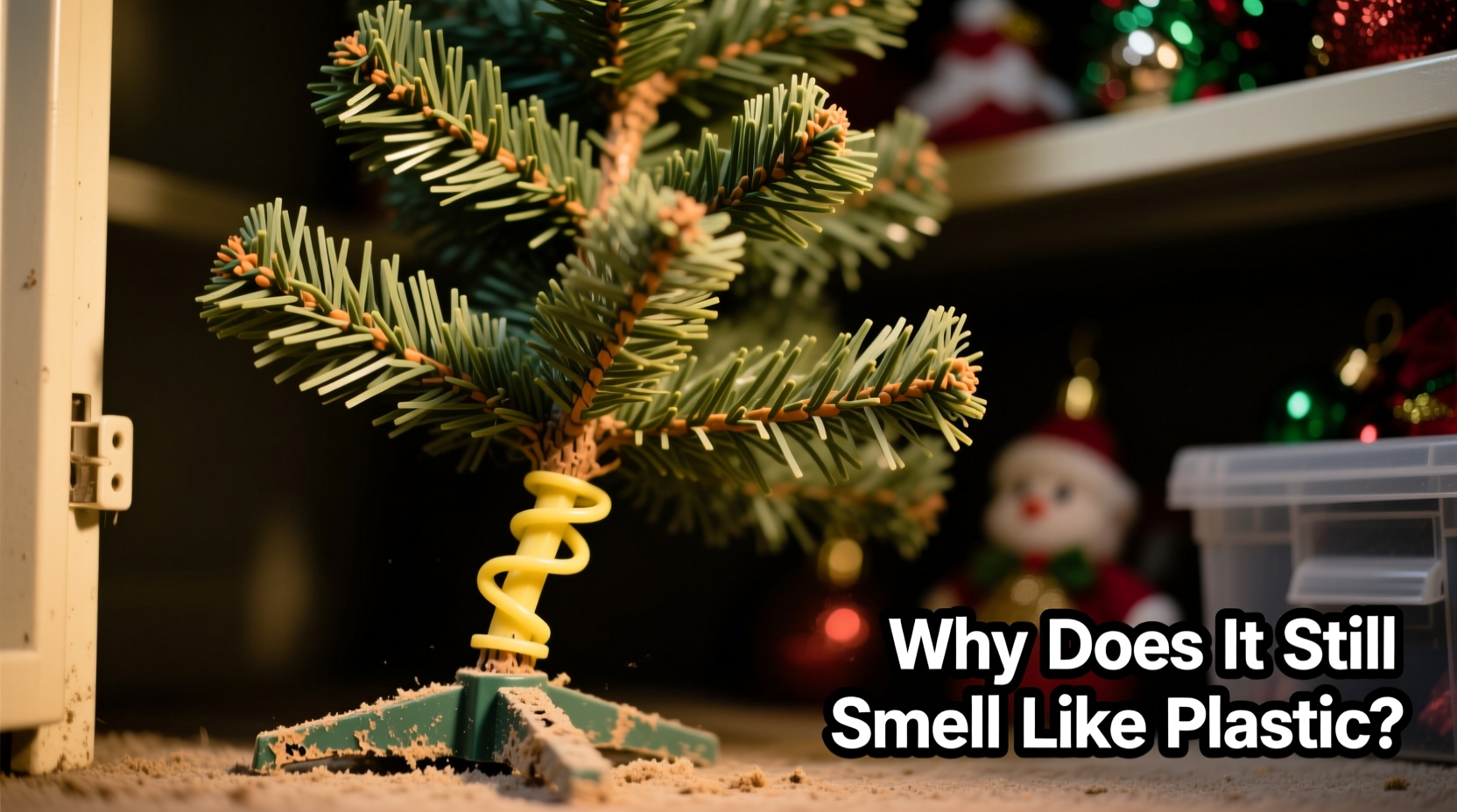 why does my artificial christmas tree smell like plastic after two years and can you reverse it