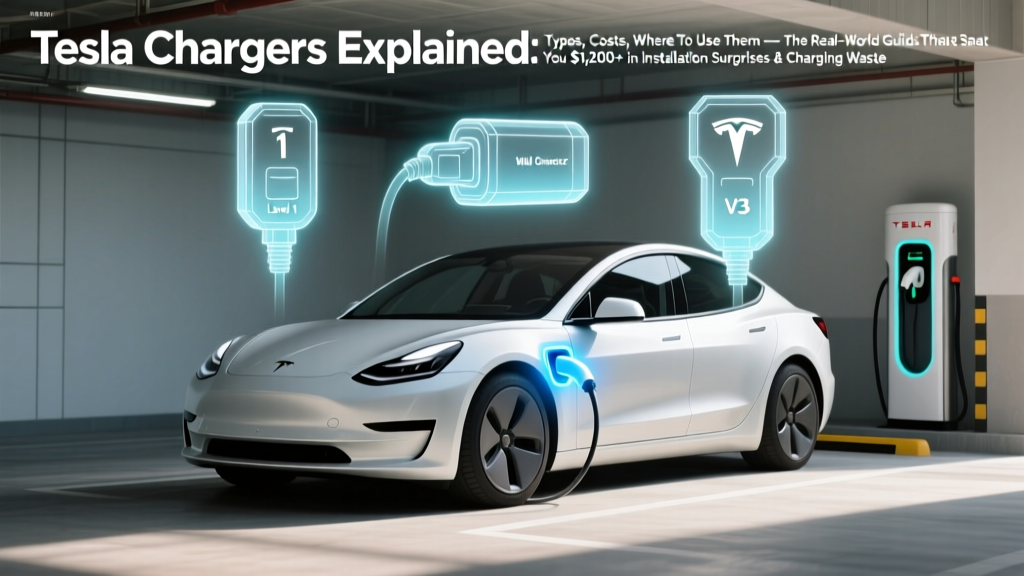 Tesla Chargers Explained: Types, Costs, Where To Use Them — The Real-World Guide That Saves You $1,200+ in Installation Surprises & Charging Waste