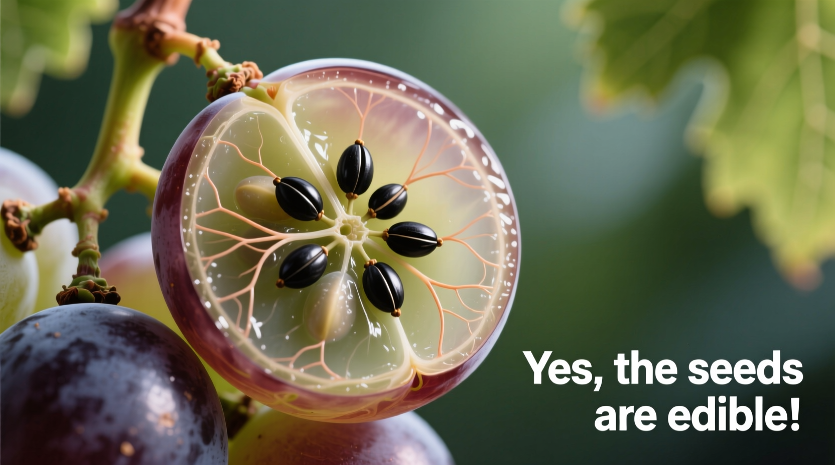 can you eat the seeds in grapes