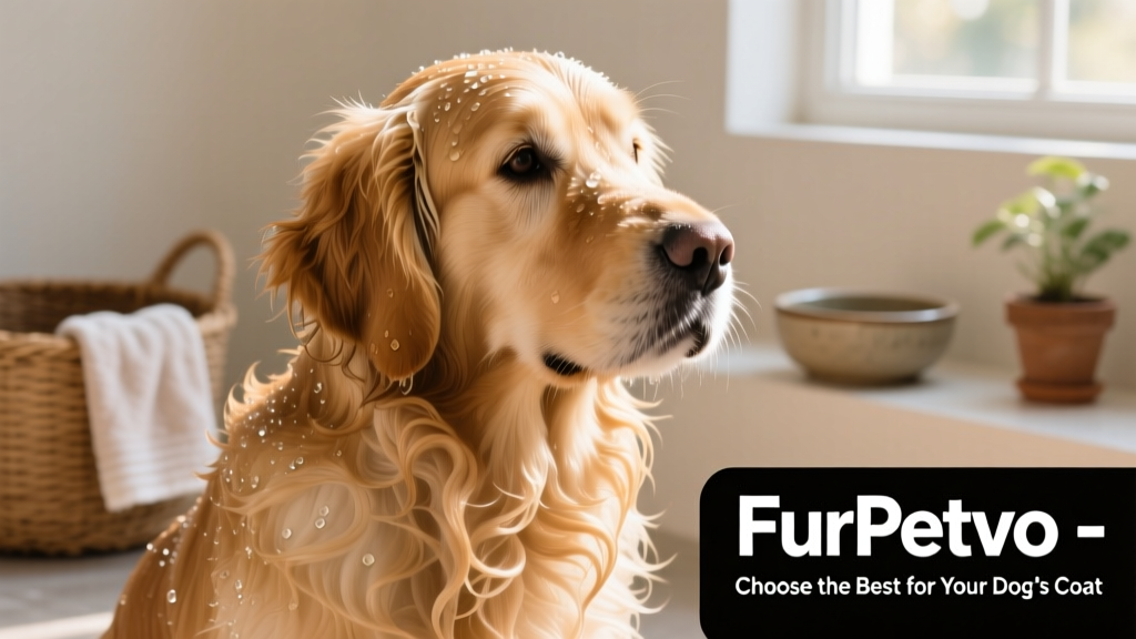 A close-up of a dog’s soft, well-groomed coat after a bath with FurPetVo shampoo
