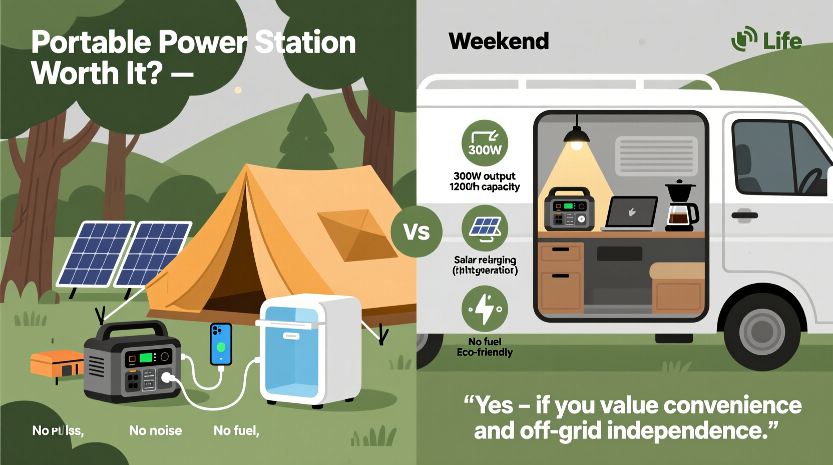is a portable power station worth it for weekend camping trips and van life