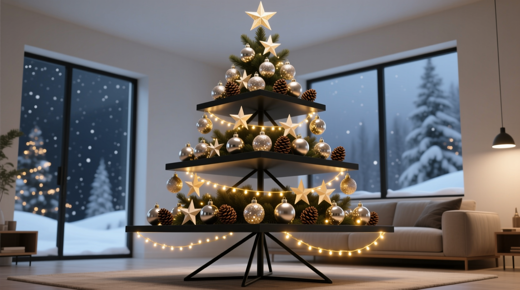 is a tiered christmas tree design worth it for maximizing ornament space