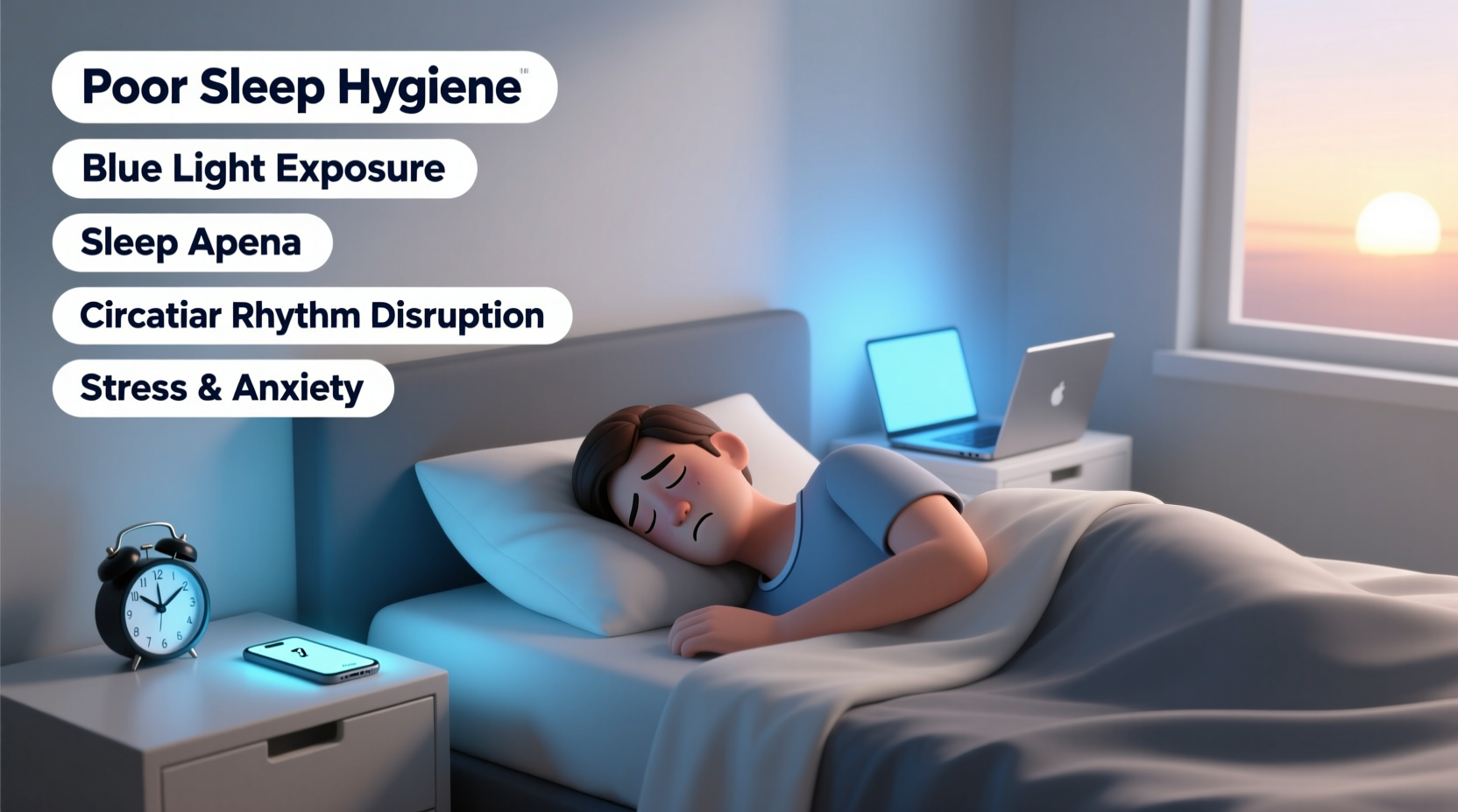 why do i wake up tired even after 8 hours common causes explained