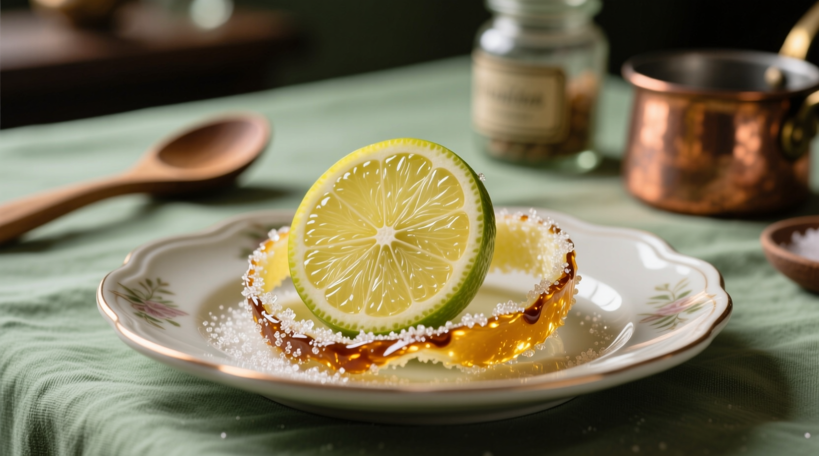 candied lime peel