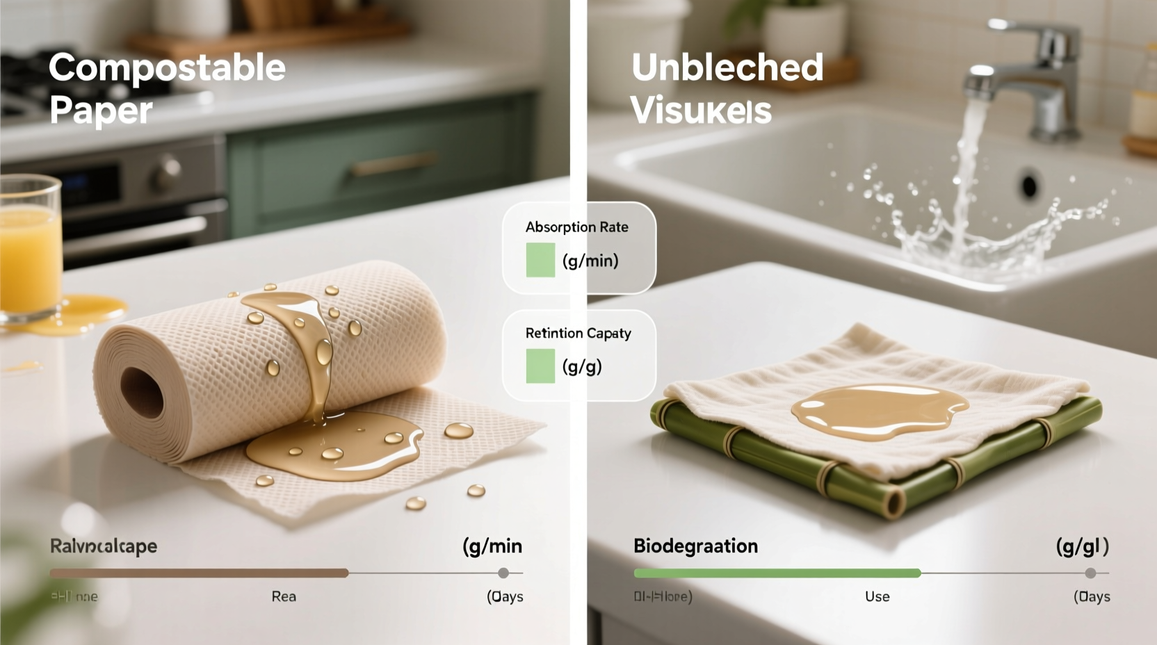 compostable towels vs bamboo cloths absorbency tested