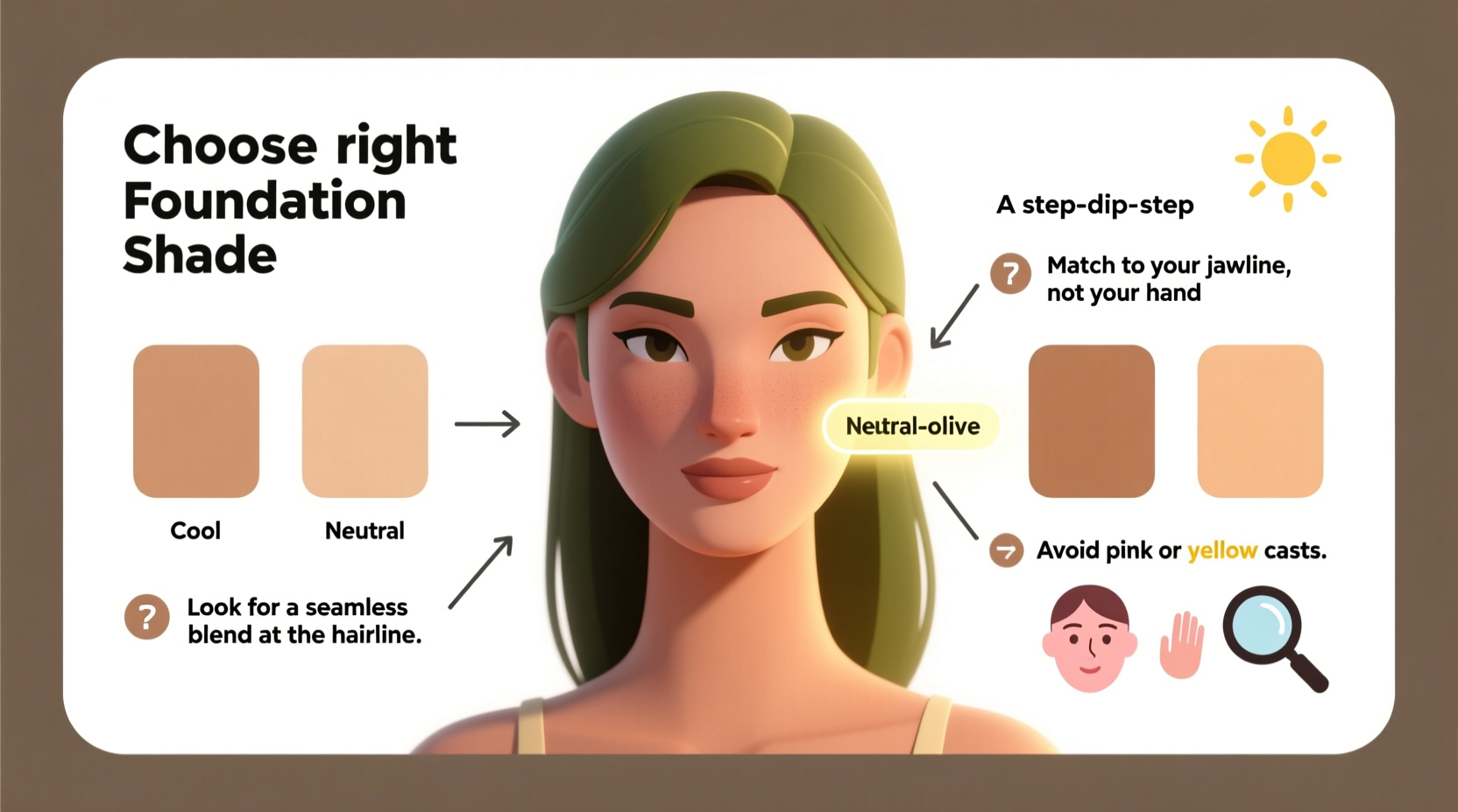 how to choose the right foundation shade for olive undertones without swatching