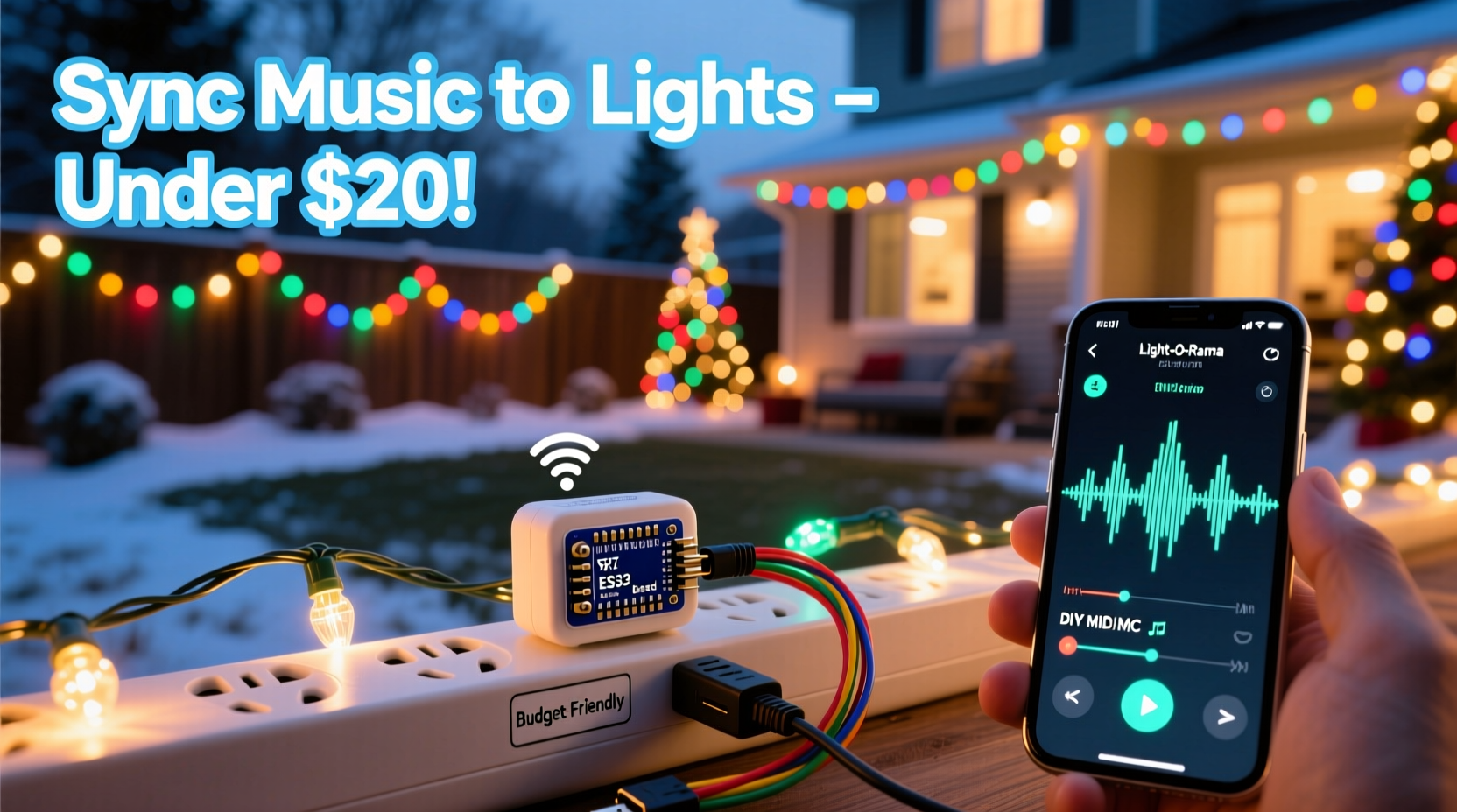 how to sync music to your christmas light display using affordable controllers