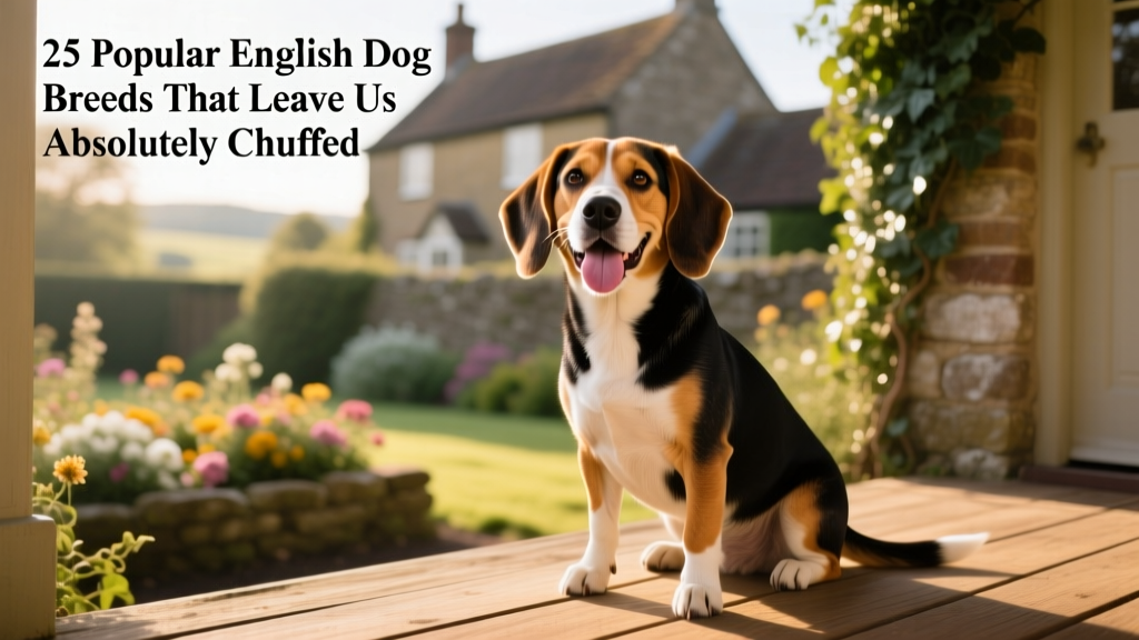 A cheerful Beagle sitting upright with ears perked and tongue lolling, bathed in natural light