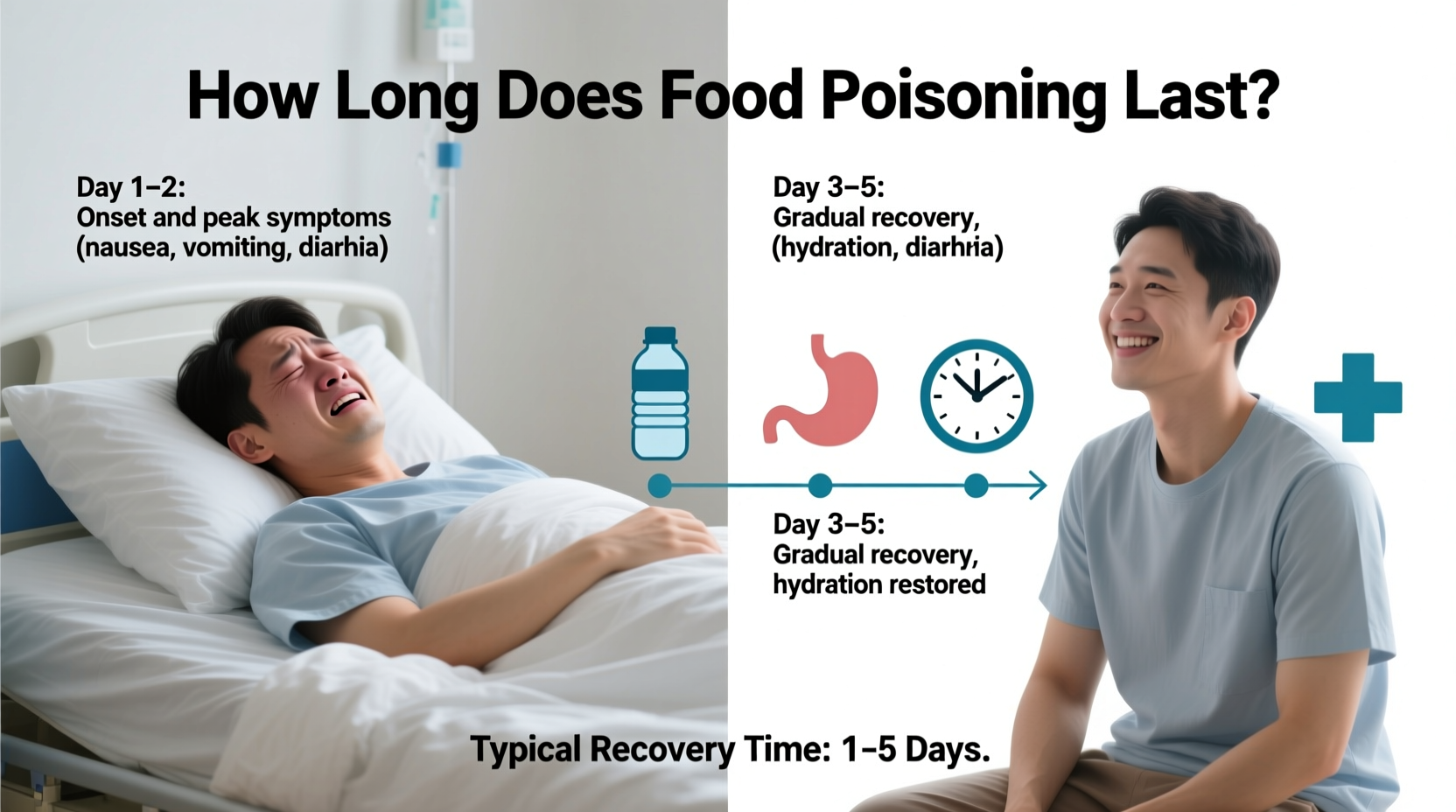 how long does food poisoning take to go away