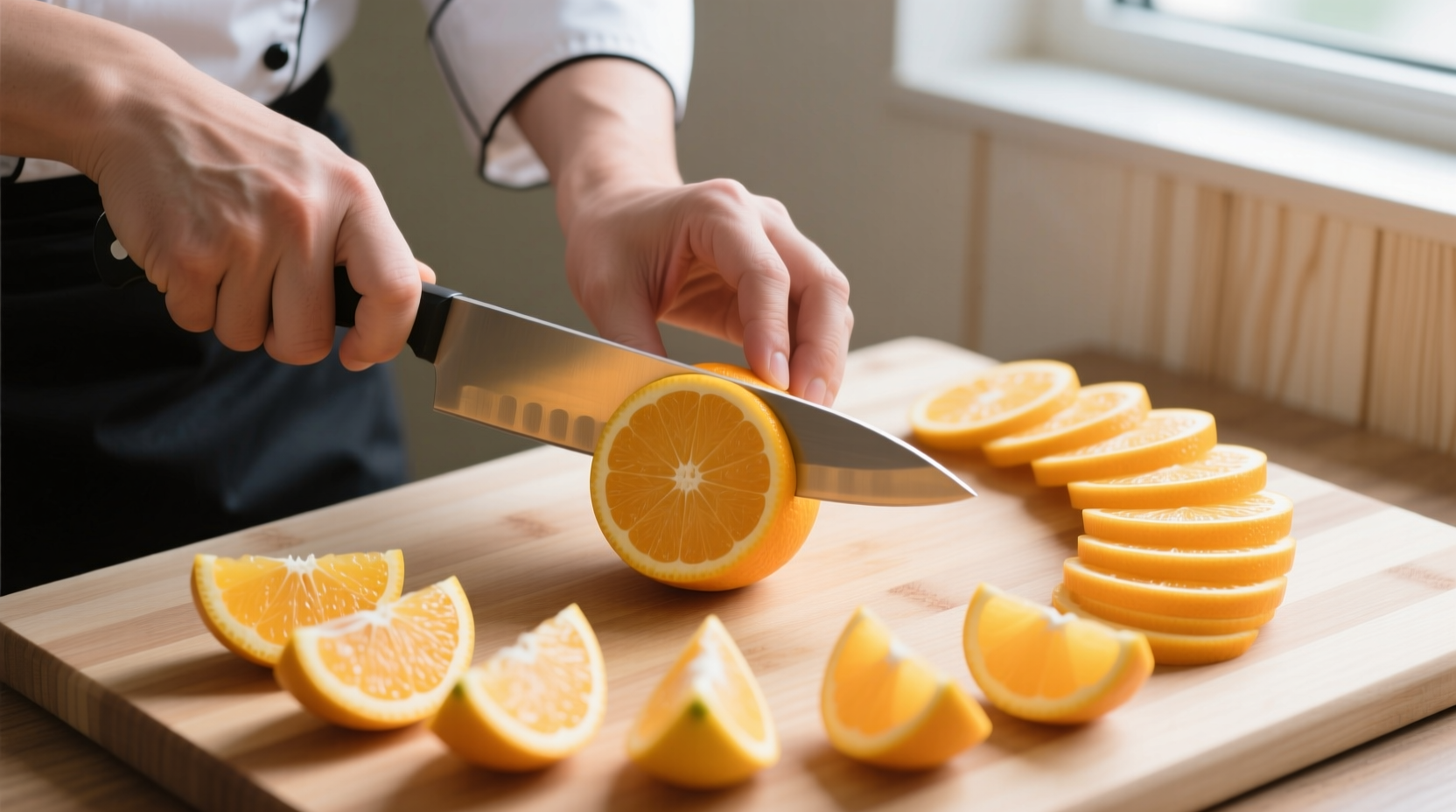 knife skills how to cut citrus fruit into wedges slices and supremes