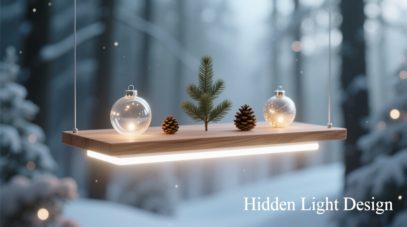 how to illuminate a floating shelf christmas display without visible wiring