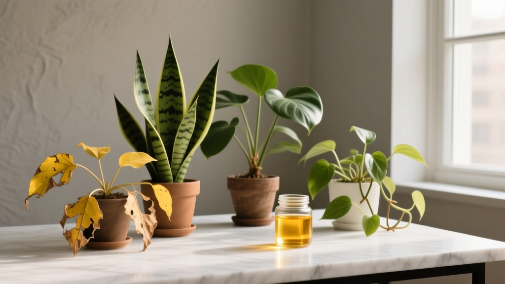 Non Flowering What Should I Put On The Indoor Plants From Damage