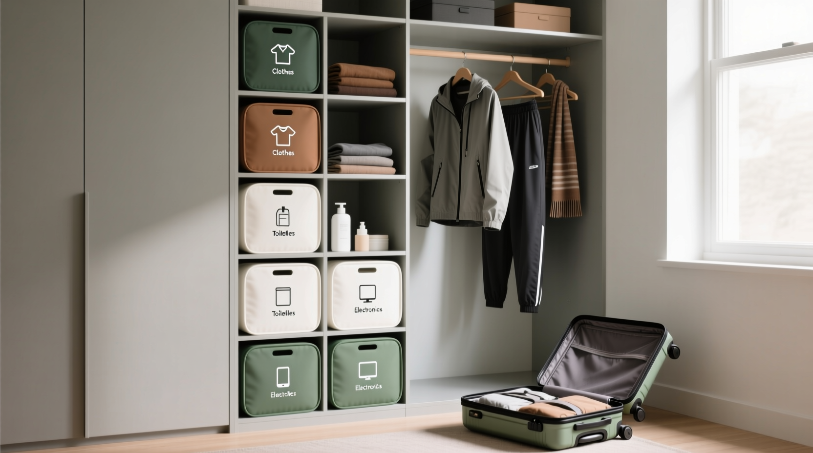 closet organization for minimalist travelers