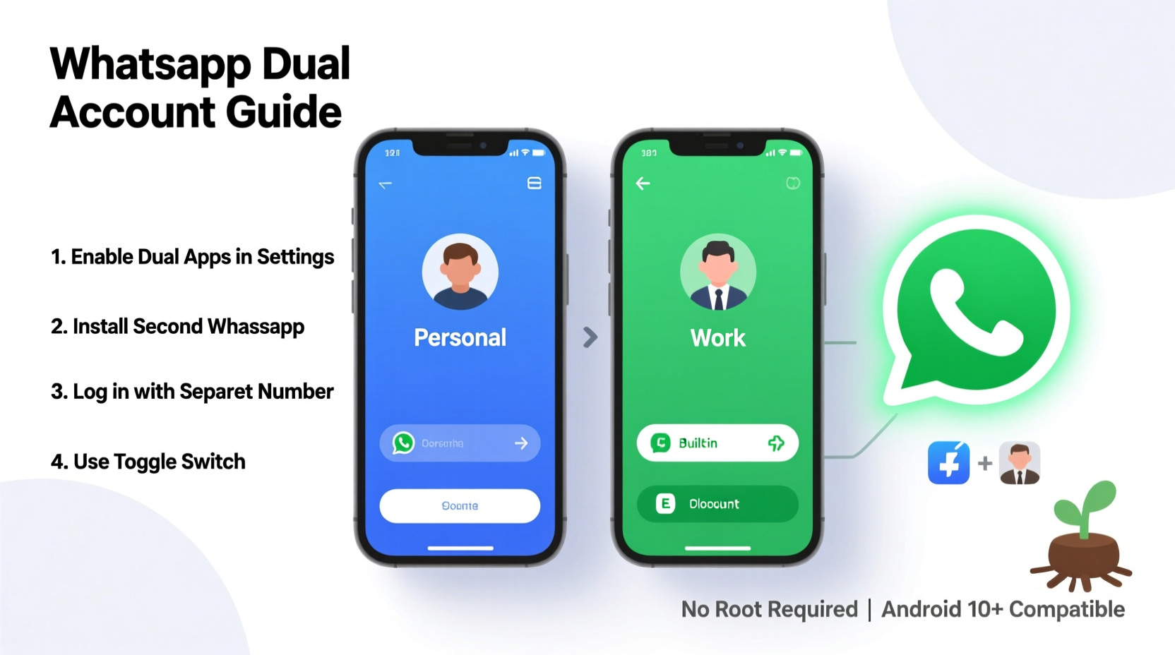 how to use two whatsapp accounts on one phone without rooting