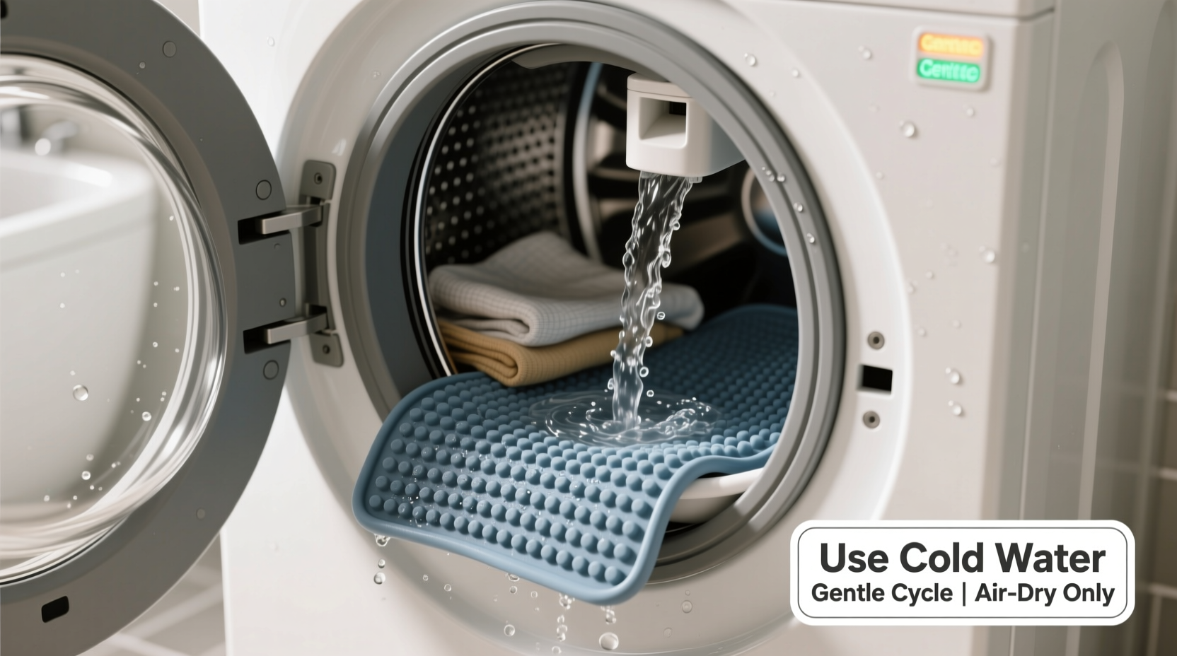 can you machine wash rubber backed bath mats