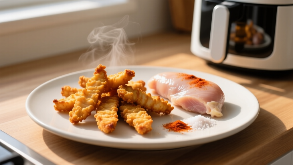 Crispy Air Fryer Chicken Strips (Fully Cooked!)