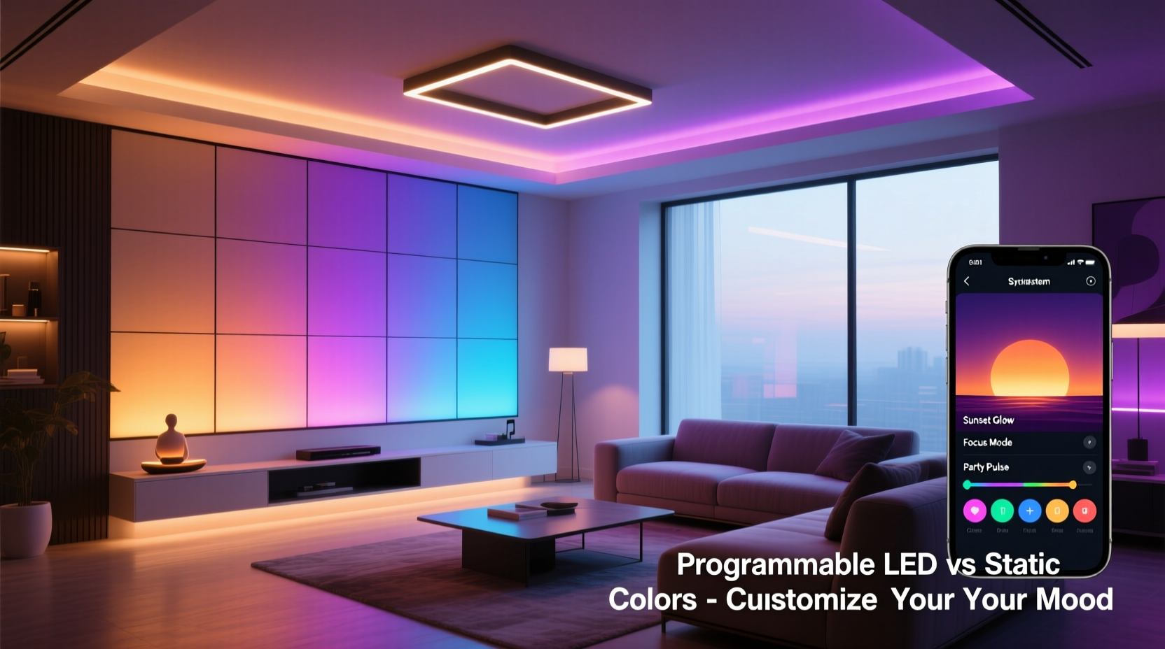 programmable led lights vs static colors which lets you customize moods best