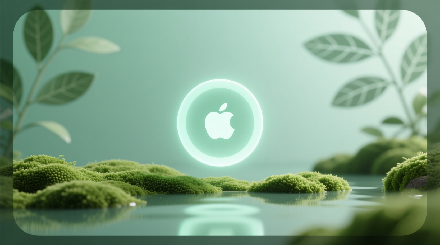 the soft green home screen