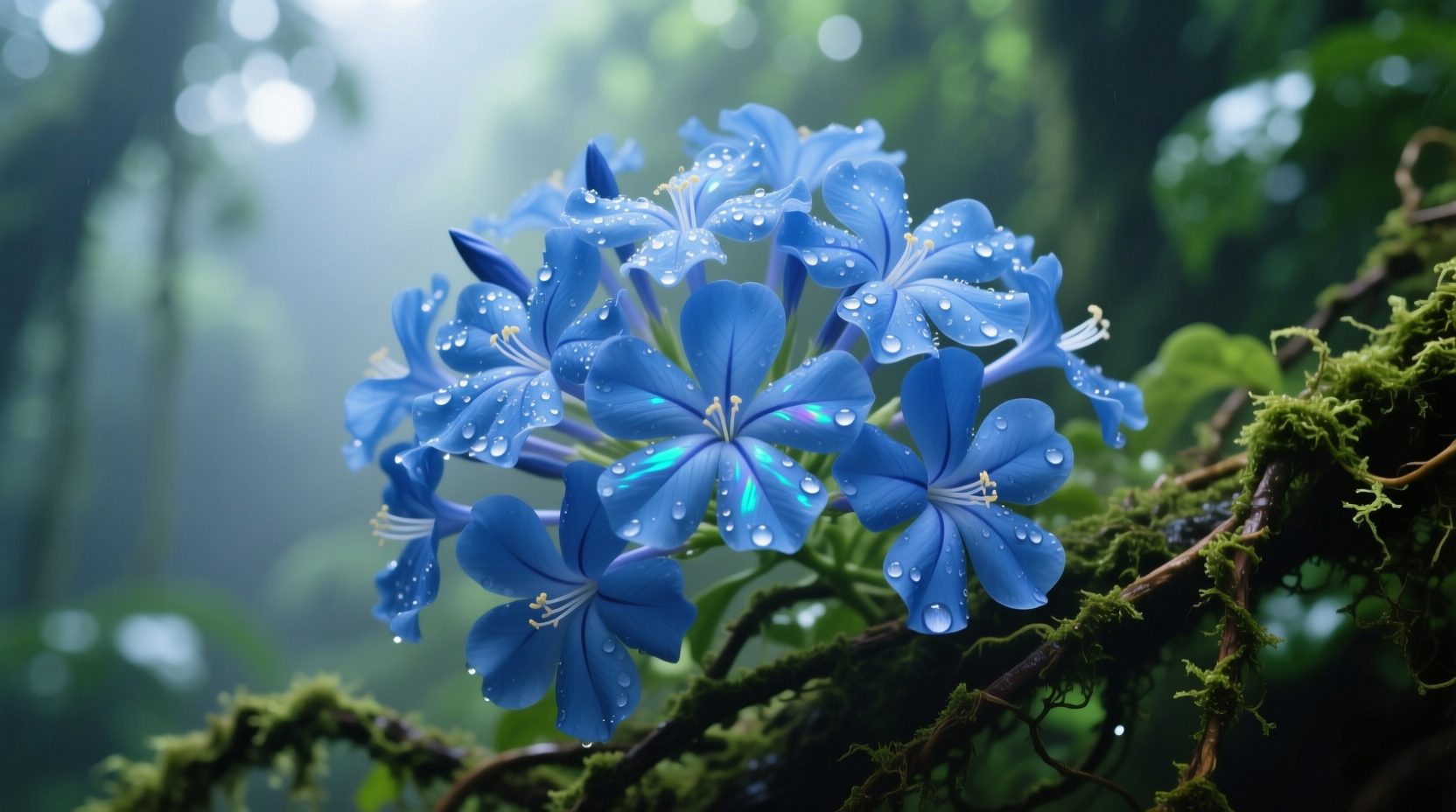exotic blue flowers