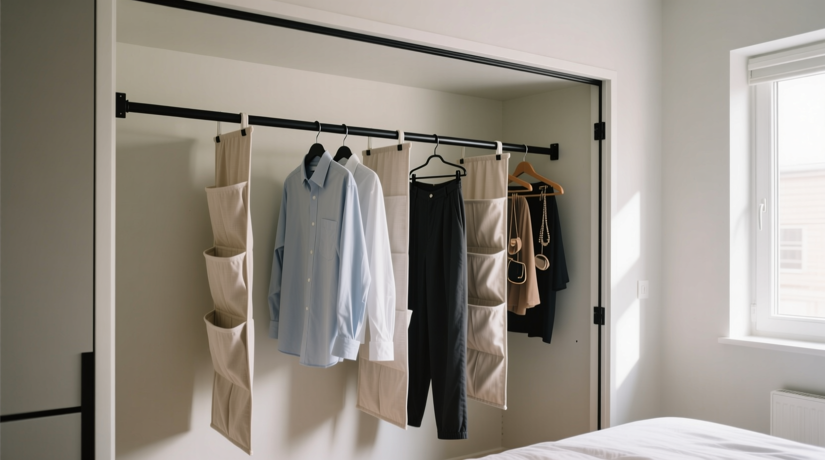 closet organization tips tension rods vs partitions