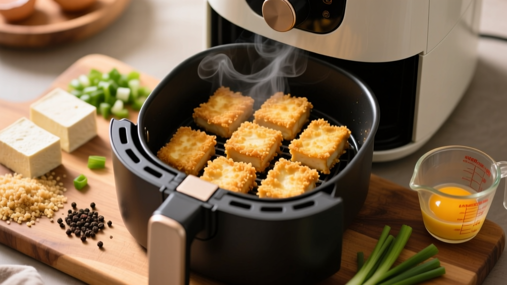 Crispy Breaded Tofu in Air Fryer—No Soggy Coating!