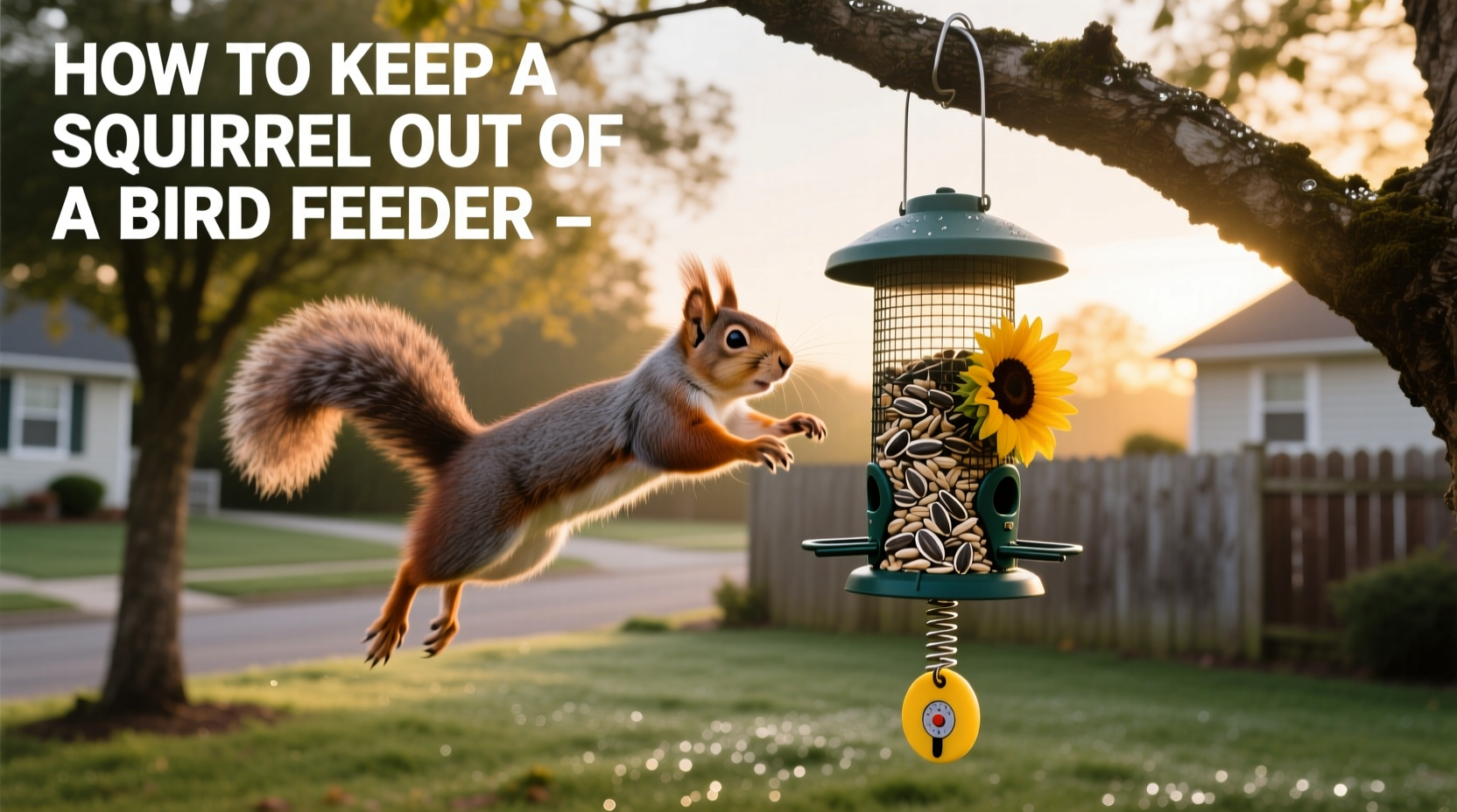 how to keep a squirrel out of a bird feeder