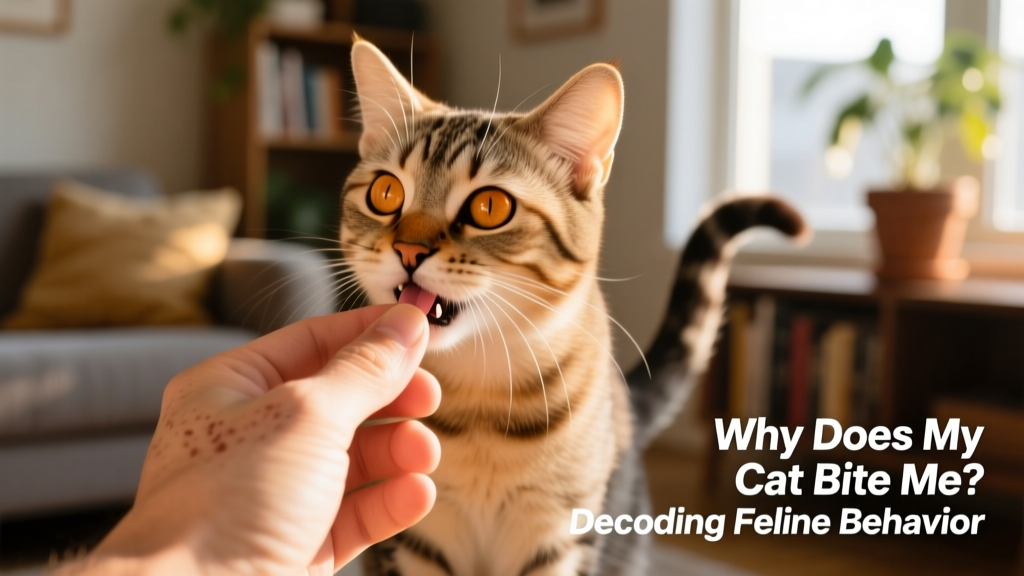 Close-up of a cat gently nibbling a human hand during play