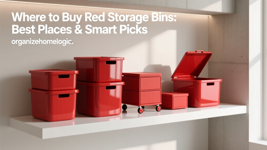 Where to Buy Red Storage Bins: Best Places & Smart Picks