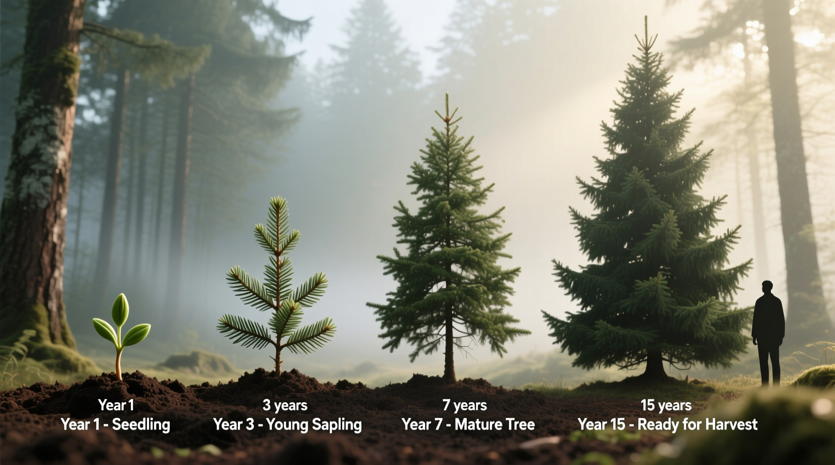 how long does it take for christmas trees to grow