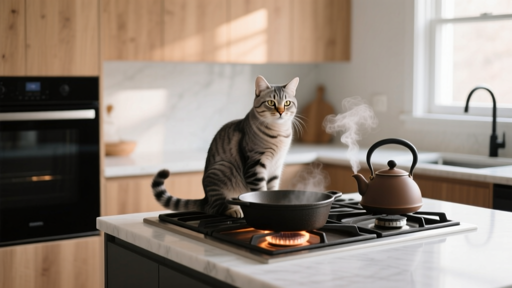Why Cats Sit on the Stove After Cooking