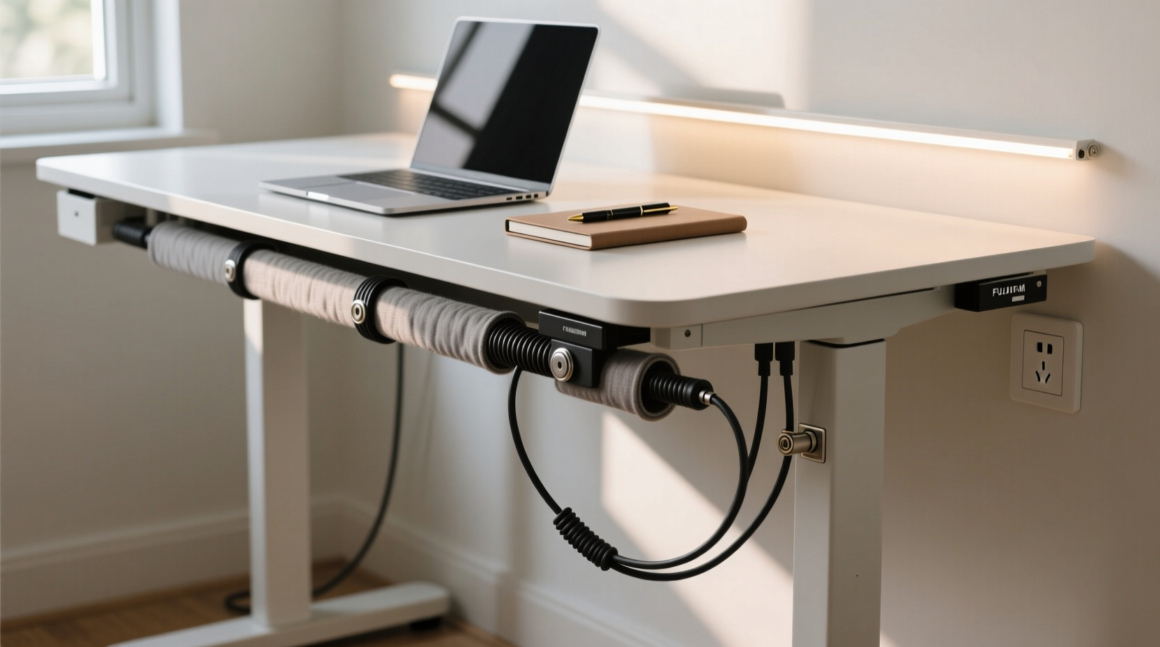 best ways to hide cords under a standing desk without drilling