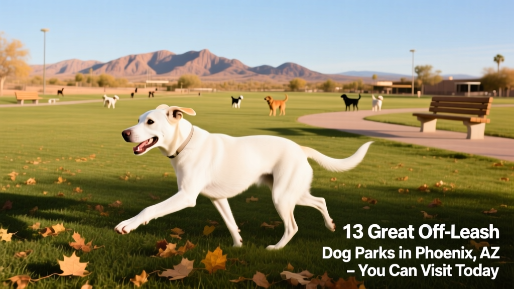 white dog off leash at the park