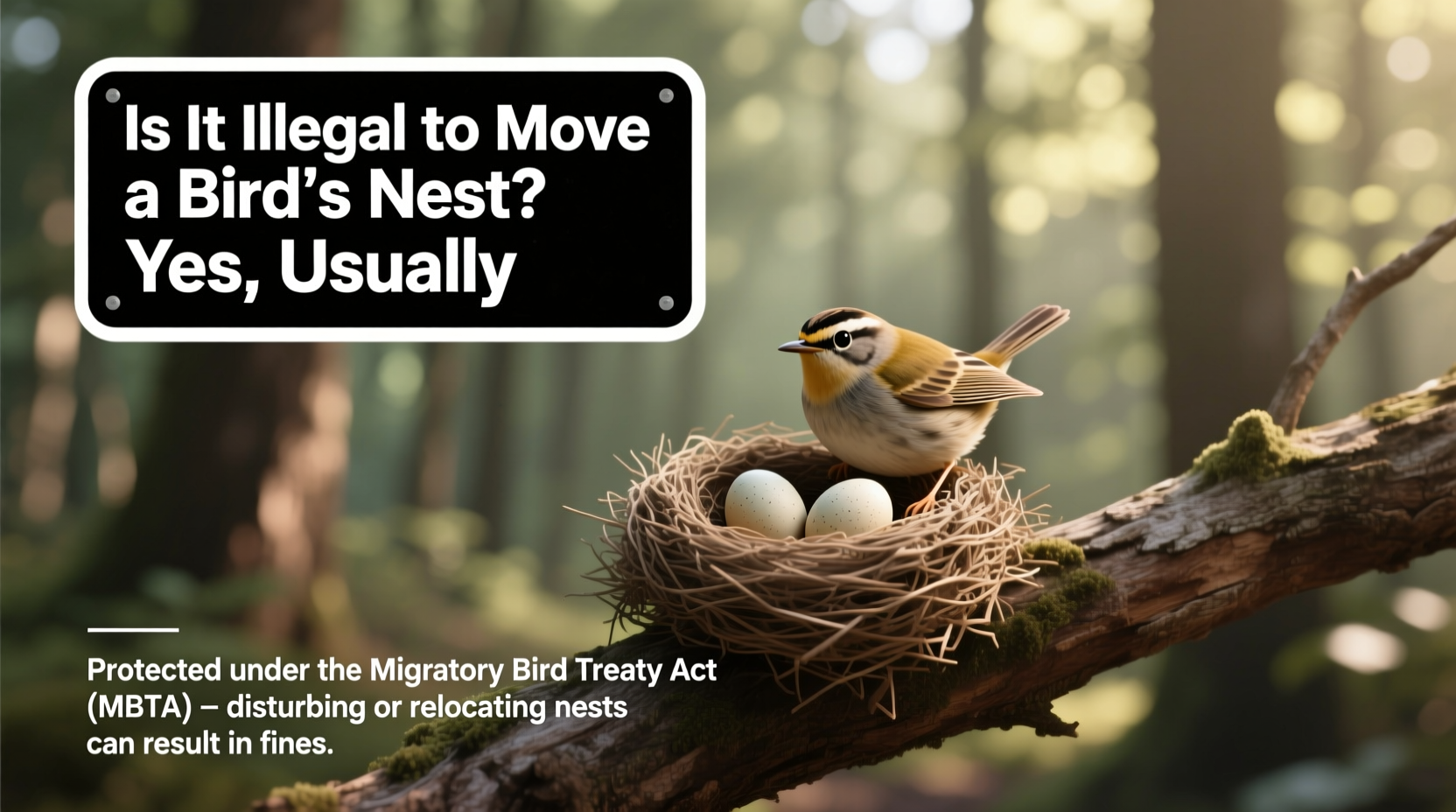 Is It Illegal to Move a Bird's Nest? Yes, Usually
