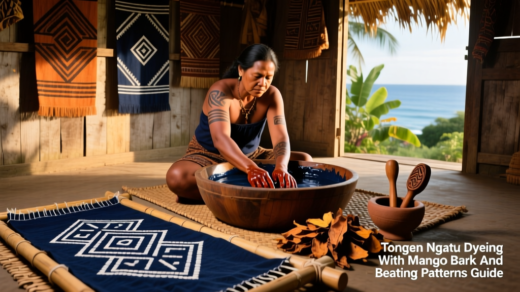 Tongan Ngatu Dyeing With Mango Bark And Beating Patterns Guide