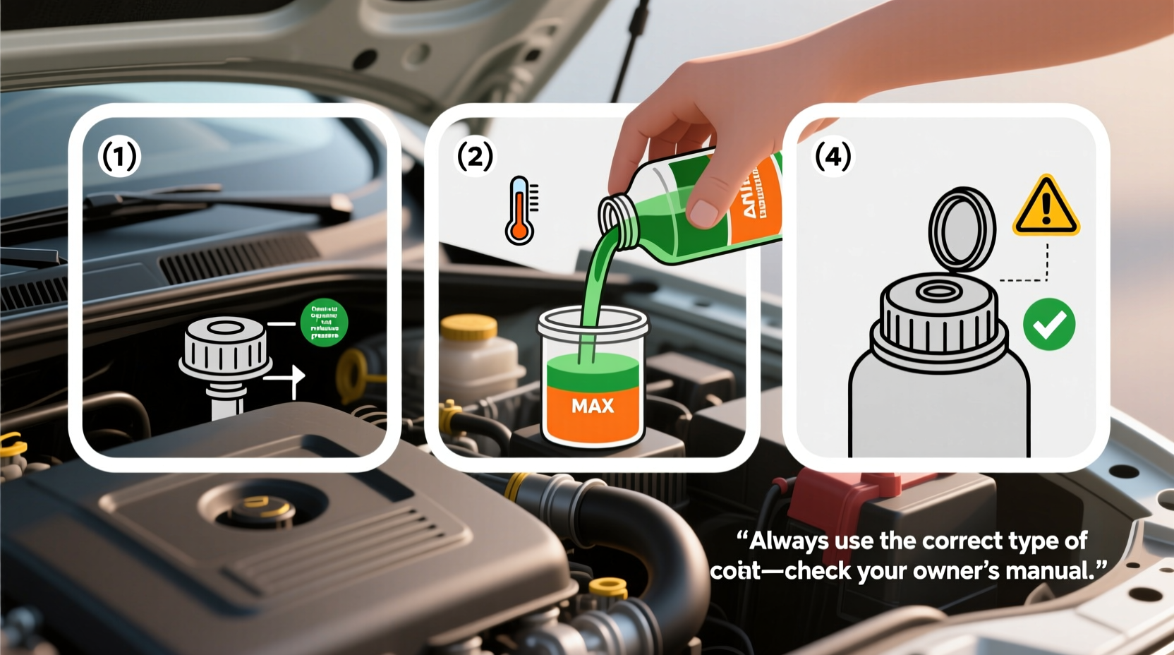 how to add antifreeze to car