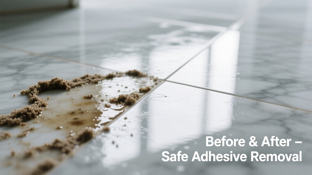 How to Remove Carpet Adhesive from Marble Safely